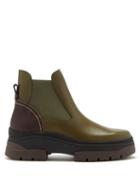 See By Chlo - Cassidie Leather Chelsea Boots - Womens - Green