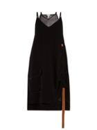 Matchesfashion.com Loewe - Layered Gathered Tulle And Crepe Dress - Womens - Black