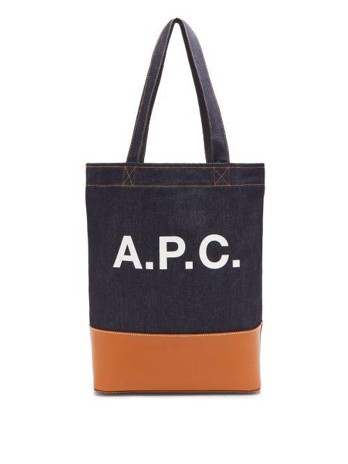 Matchesfashion.com A.p.c. - Axelle Denim Leather-trim Tote Bag - Mens - Brown