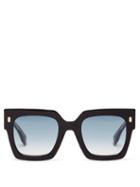 Matchesfashion.com Fendi - Fendi Roma Square Acetate Sunglasses - Womens - Black