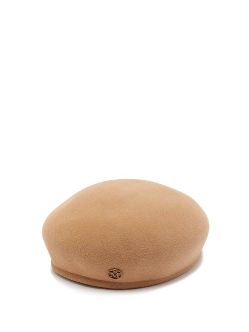 Matchesfashion.com Maison Michel - New Bonnie Rabbit Felt Beret - Womens - Camel