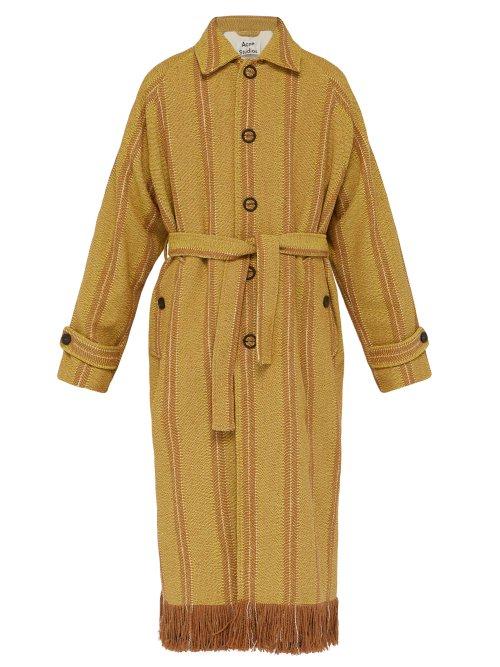 Matchesfashion.com Acne Studios - Oversized Woven Blanket Trench Coat - Mens - Camel