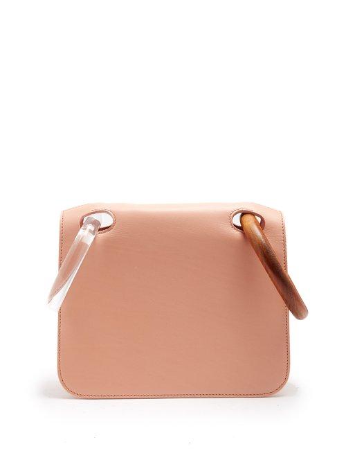 Matchesfashion.com Roksanda - Neneh Wooden Handle Leather Clutch - Womens - Nude