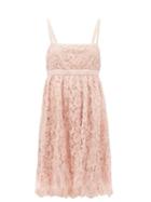 Matchesfashion.com Gucci - Logo-waist Floral-lace Babydoll Dress - Womens - Pink