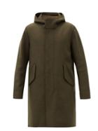 Matchesfashion.com Harris Wharf London - Hooded Felted-wool Parka - Mens - Dark Green