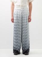 Delos - Helmut Shibori-dyed Silk Trousers - Mens - White Multi