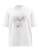 Matchesfashion.com Boramy Viguier - Grail-print Cotton-jersey T-shirt - Mens - White