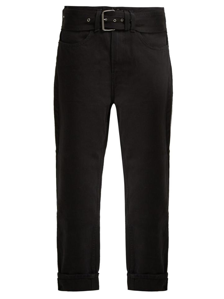 Pswl Straight-leg Belted Turn-up Jeans
