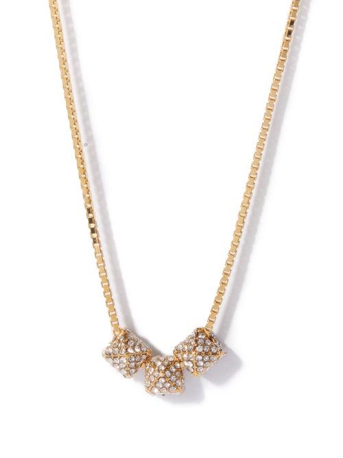 Valentino Garavani - Crystal-embellished Roman Stud Necklace - Womens - Crystal