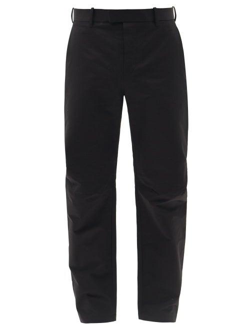 Matchesfashion.com Bottega Veneta - Cotton-faille Straight-leg Trousers - Mens - Black
