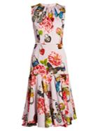 Dolce & Gabbana Butterfly And Padlock-print Sleeveless Dress
