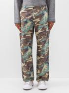 Erl - Camouflage-print Cotton-canvas Cargo Trousers - Mens - Camouflage
