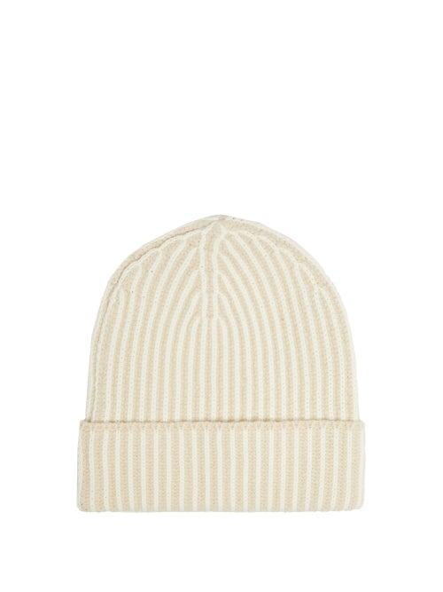Joseph - Striped Merino-blend Beanie Hat - Womens - Ivory