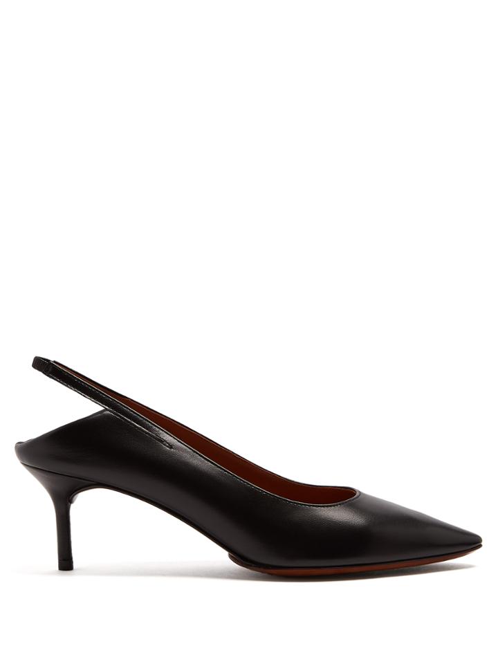 Vetements Babouche Leather Slingback Pumps