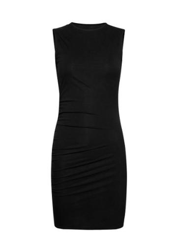 Wolford X Amina Muaddi - Ruched-side Jersey Dress - Womens - Black