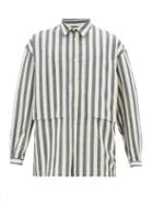 Matchesfashion.com E. Tautz - Lineman Striped Cotton-blend Shirt - Mens - White Multi