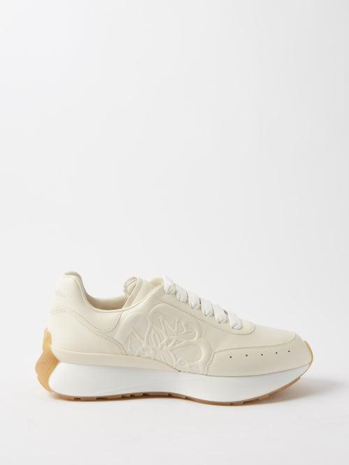 Alexander Mcqueen - Sprint Runner Leather Trainers - Mens - Beige