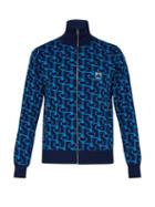 Matchesfashion.com Prada - Zip Through Jacquard Track Jacket - Mens - Navy Multi