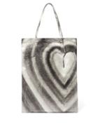 Matchesfashion.com Acne Studios - X Ben Quinn Heart-print Cotton-canvas Tote Bag - Womens - Black And White