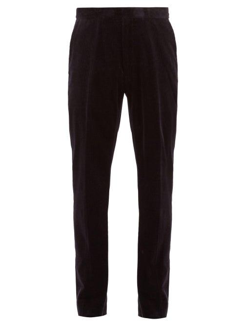 Matchesfashion.com The Row - Walker Cotton Blend Corduroy Trousers - Mens - Navy