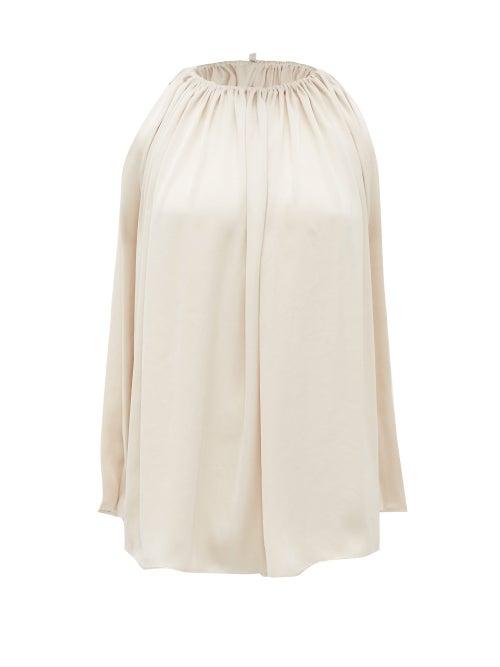 Matchesfashion.com Carl Kapp - Mila Draped Satin Top - Womens - Ivory