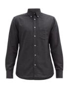 Matchesfashion.com Dunhill - Buttoned Felted-wool Shirt - Mens - Dark Grey