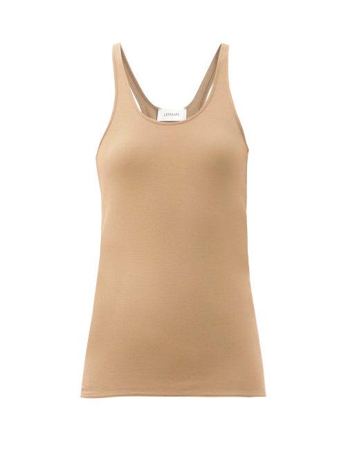 Matchesfashion.com Lemaire - Racerback Cotton-jersey Tank Top - Womens - Beige