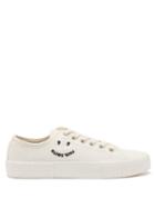 Mens Shoes Paul Smith - Isamu Logo-embroidered Canvas Trainers - Mens - White