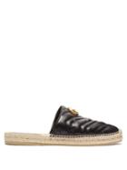 Matchesfashion.com Gucci - Marmont Matelass Leather Espadrilles - Mens - Black