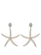 Oscar De La Renta Starfish Bead-embellished Drop Clip-on Earrings