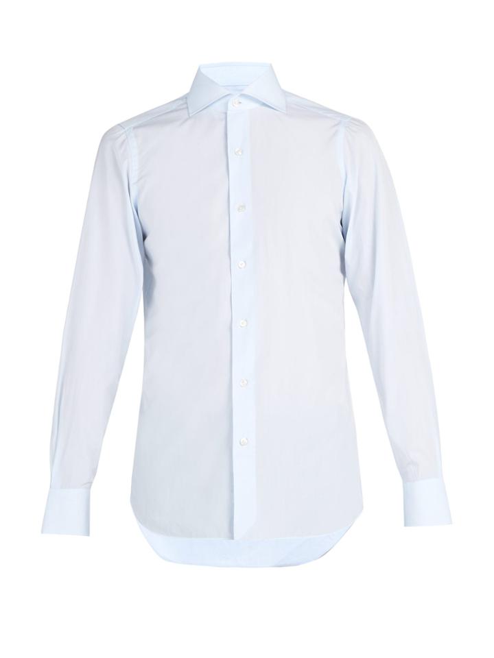 Finamore Slim-fit Cotton-poplin Shirt