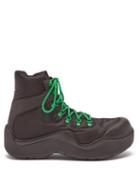 Bottega Veneta - Nylon-twill And Rubber Boots - Mens - Black Green