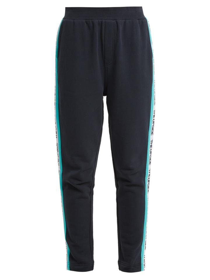 The Upside Side-stripe Cotton Performance Track Pants