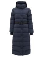 Matchesfashion.com Burberry - Eppingham Belted Quilted Down Coat - Womens - Navy