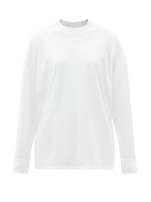 The Row - Dolonas Cotton-jersey Long-sleeved T-shirt - Womens - White