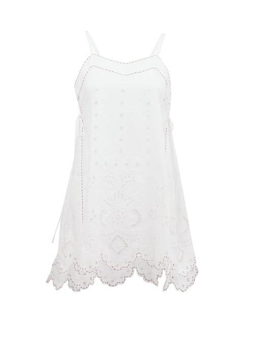 Matchesfashion.com Vita Kin - Charlotte Broderie-anglaise Linen Top - Womens - White