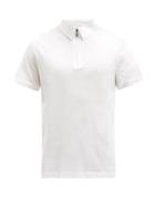 Matchesfashion.com Bogner - Aires Zipped Cotton-jersey Polo Shirt - Mens - White