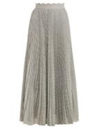 Missoni Pleated Geometric-knit Midi Skirt