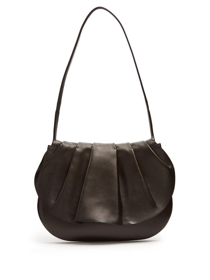 The Row Fan 12 Pleated Leather Shoulder Bag