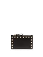 Matchesfashion.com Valentino - Rockstud Leather Cardholder And Coin Purse - Womens - Black