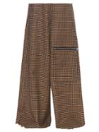 Marques'almeida Wide-leg Hound's-tooth Wool Trousers