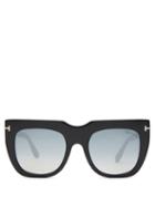 Matchesfashion.com Tom Ford Eyewear - Thea 02 Square Frame Acetate Sunglasses - Womens - Black