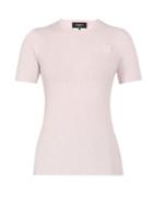 Matchesfashion.com Rochas - Logo Embroidered Rib Knit Wool Top - Womens - Pink