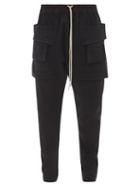 Rick Owens Drkshdw - Creatch Drop-seat Cotton-jersey Trousers - Mens - Black