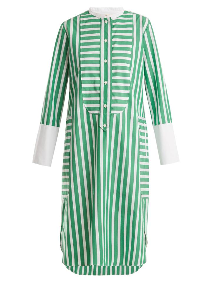 Maison Rabih Kayrouz Striped Cotton-poplin Shirtdress