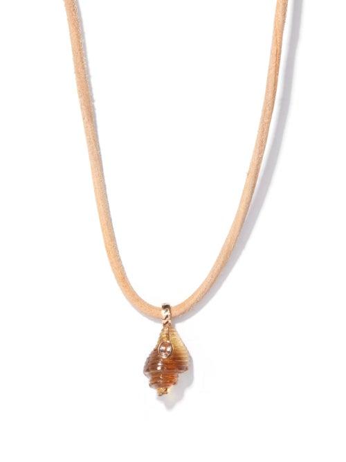 Dezso - Garnet, Quartz & 18kt Rose-gold Pendant Necklace - Womens - Brown Multi