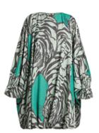 Matchesfashion.com Valentino - Tiger Print Balloon Sleeve Midi Dress - Womens - Green Print