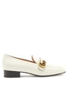 Matchesfashion.com Gucci - Marmont Gg Leather Loafers - Womens - Cream