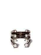 Delfina Delettrez - Dots Diamond & 18kt Black-gold Ring - Womens - Black Gold