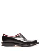 Gucci Web-trimmed Leather Derby Shoes